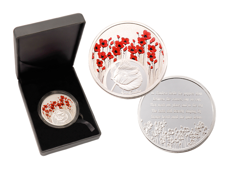 Remembrance Day Limited Edition Poppy Mpressions Medallion